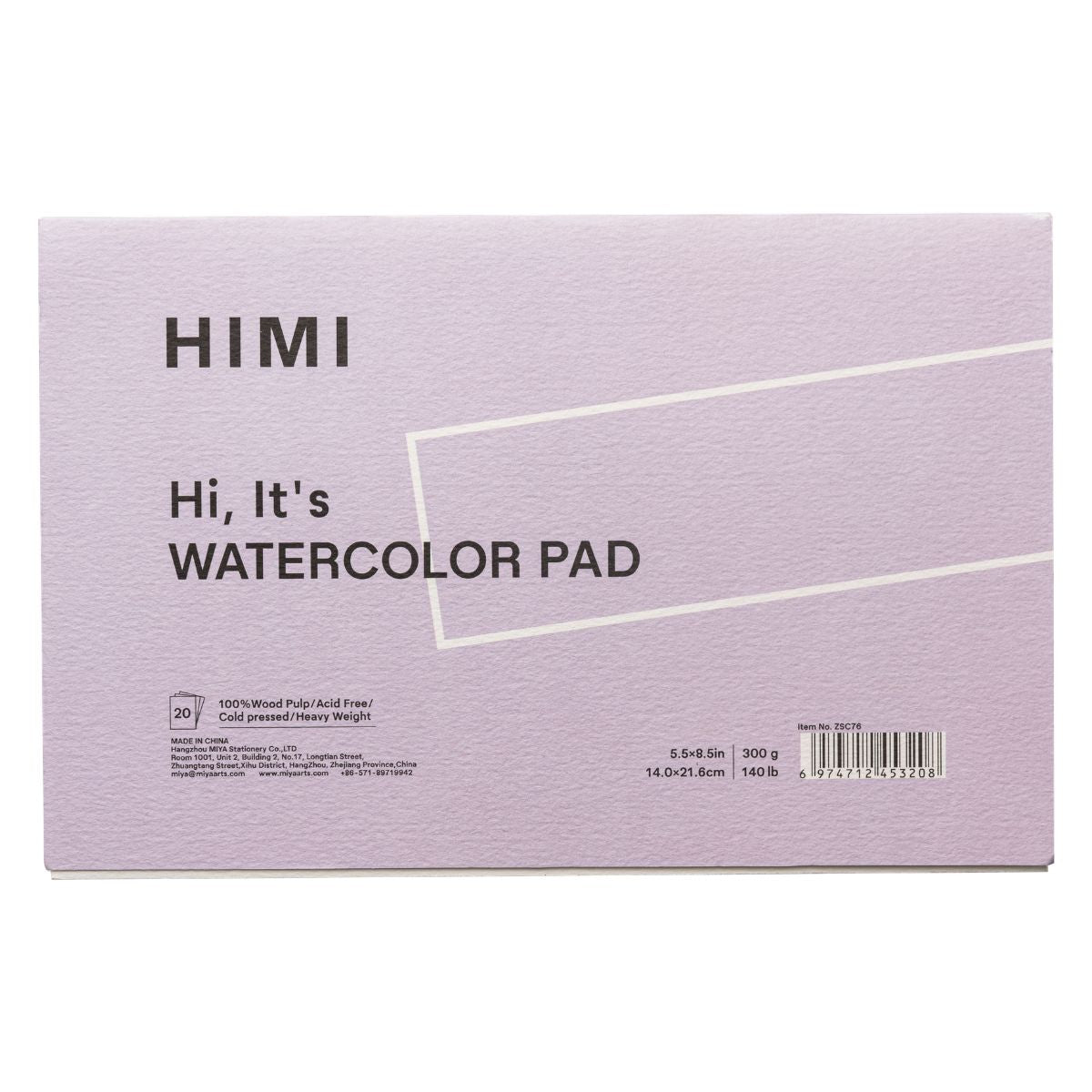 Bloco de Papel para Aquarela Himi TF 300g/m² 14x21,6cm 20 Folhas