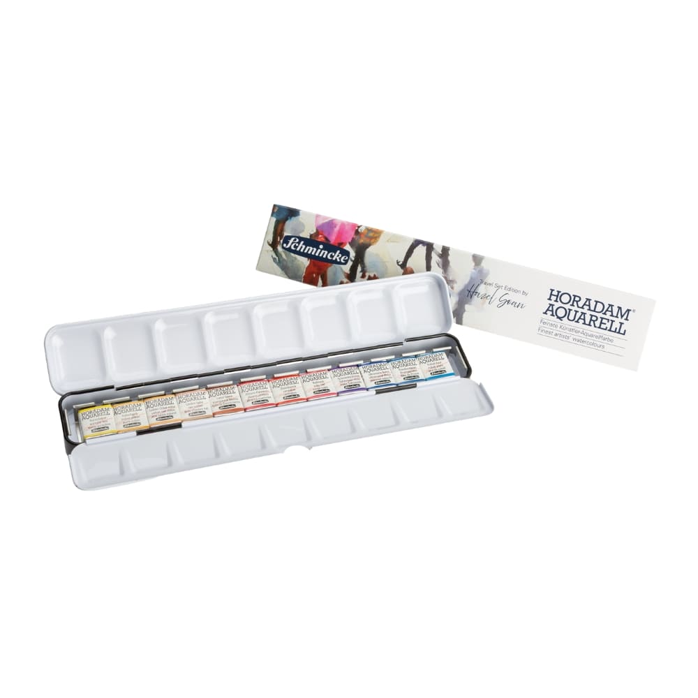 Tinta Aquarela Schmincke Horadam Pastilha 12 Cores Hazel Soan
