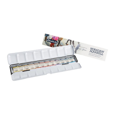 Tinta Aquarela Schmincke Horadam Pastilha 12 Cores Hazel Soan