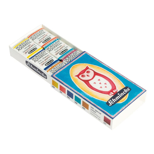 Tinta Aquarela Schmincke Horadam Pastilha 06 Cores Matchbox