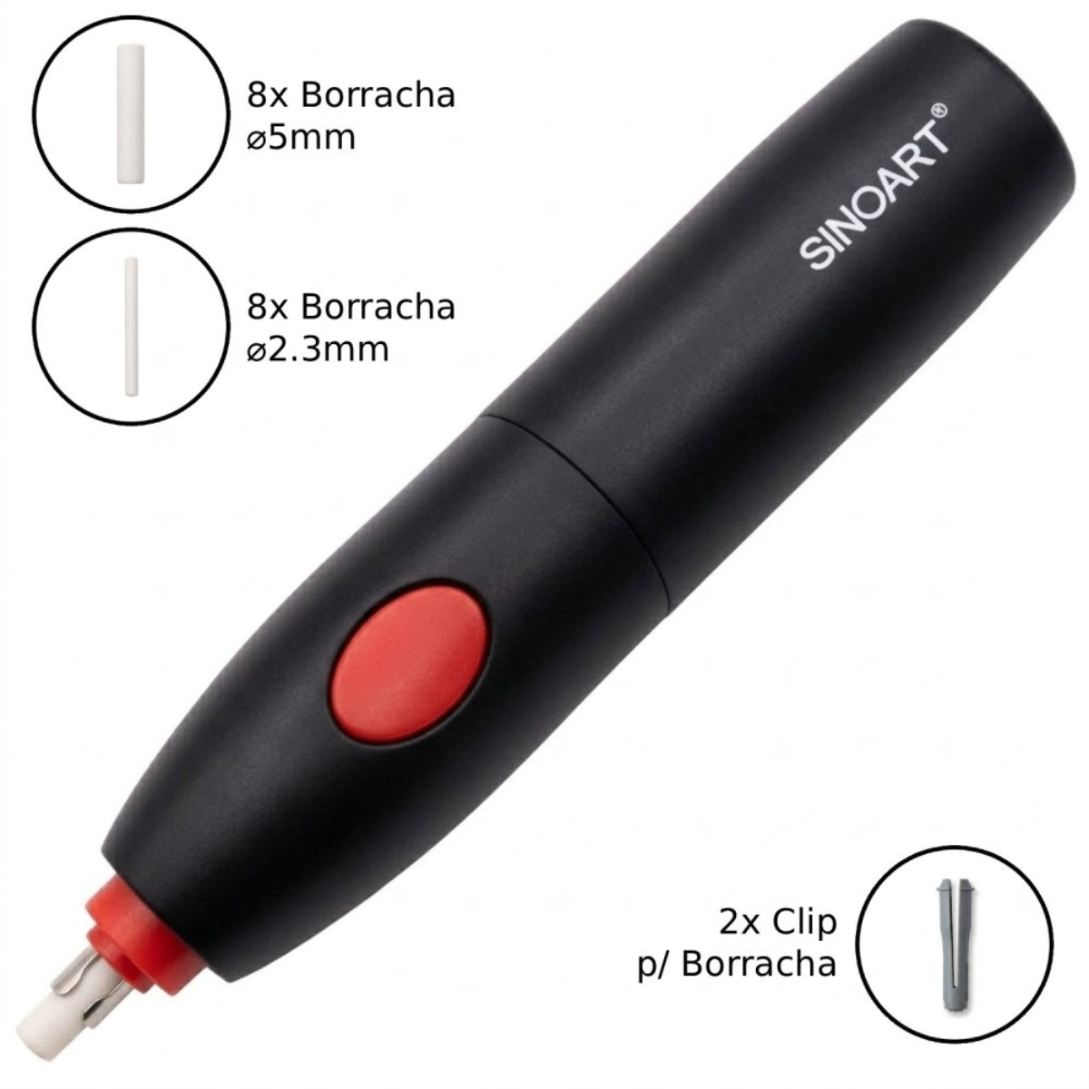 Borracha Elétrica Para Desenho Artístico Sinoart C/16 Refis