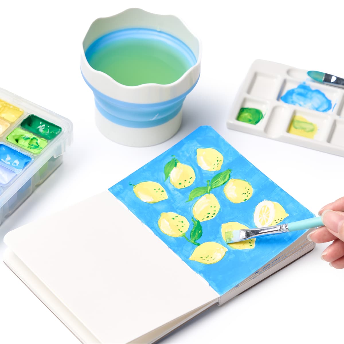 Bloco de Papel Mixed Media Himi 300g/m² 9,8x13,4cm 24 Folhas