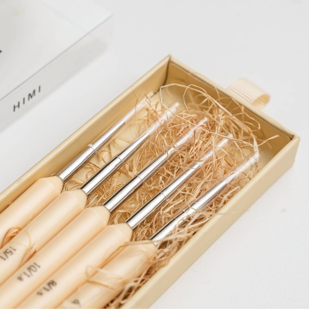 Kit De Pincéis Bege Himi Para Guache 5 Unidades