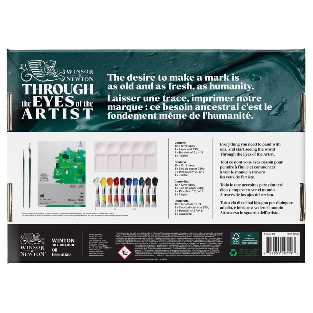 Estojo Tinta Óleo Winton Winsor & Newton Essentials 14 Peças