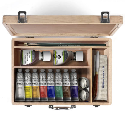 Estojo Tinta Óleo Winton Winsor & Newton Caixa Madeira
