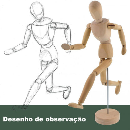 Manequim Articulado 30cm Masculino Art Alternatives