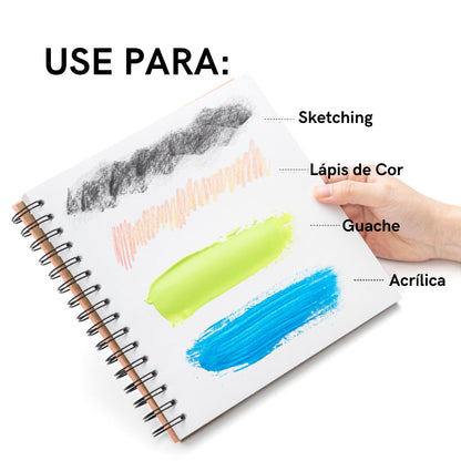 Bloco de Papel Para Guache Himi 160g/m² 21,6x21,6cm 50 Folhas