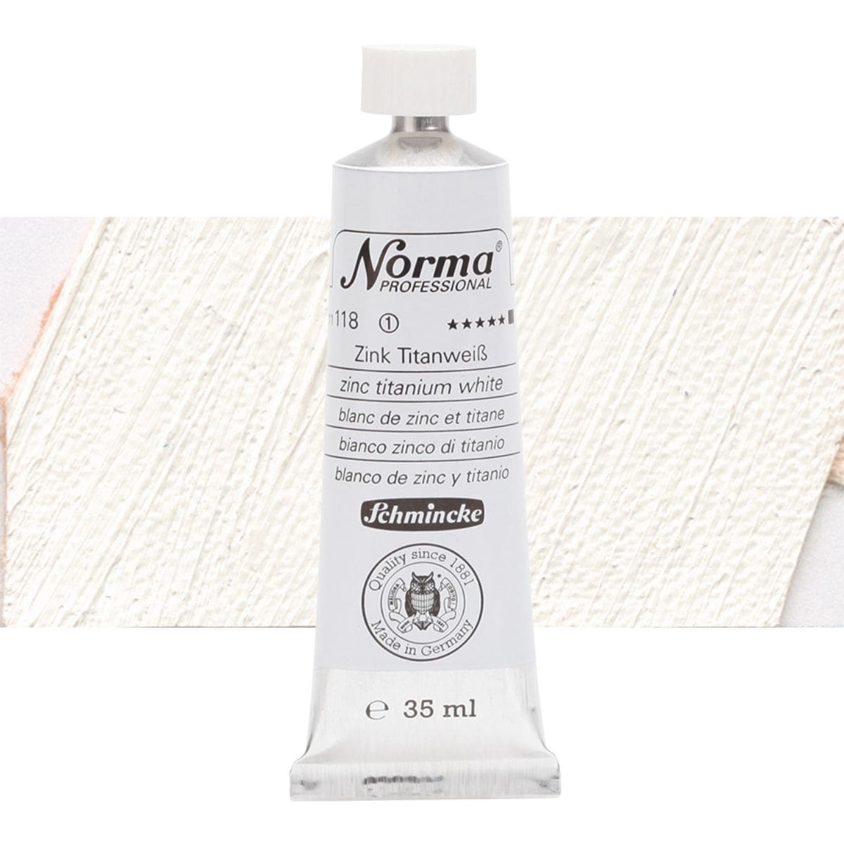 Tinta Óleo Schmincke Norma 35ml S1 118 Zinc Titanium White