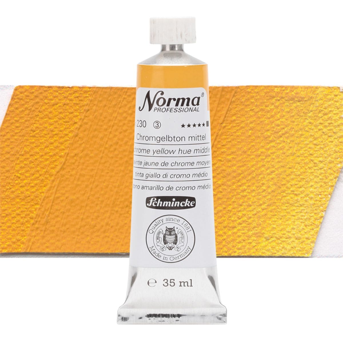 Tinta Óleo Schmincke Norma 35ml S3 230 Chrome Yellow Hue Medium