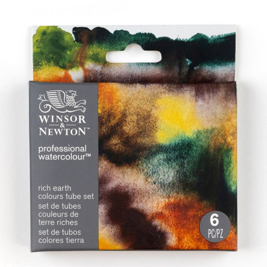 Aquarela Winsor & Newton Profissional C/6 Tubos Edição Rich Earth Collection