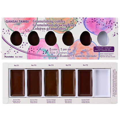 Aquarela Kuretake Gansai Tambi 05 Granulation Colors