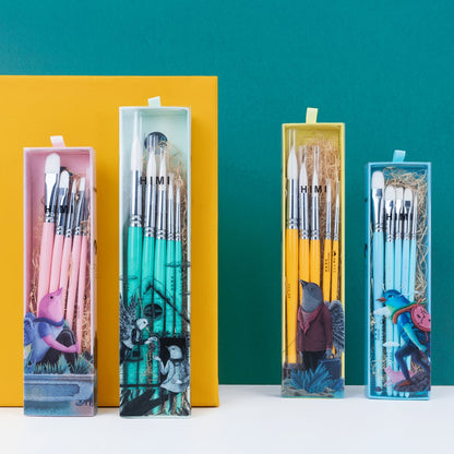 Kit De Pincéis Rosa Himi Para Guache 5 Unidades