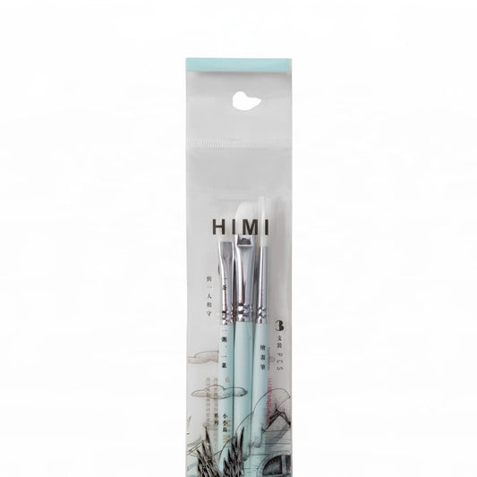 Kit De Pincéis Verde Himi Para Guache 3 Unidades