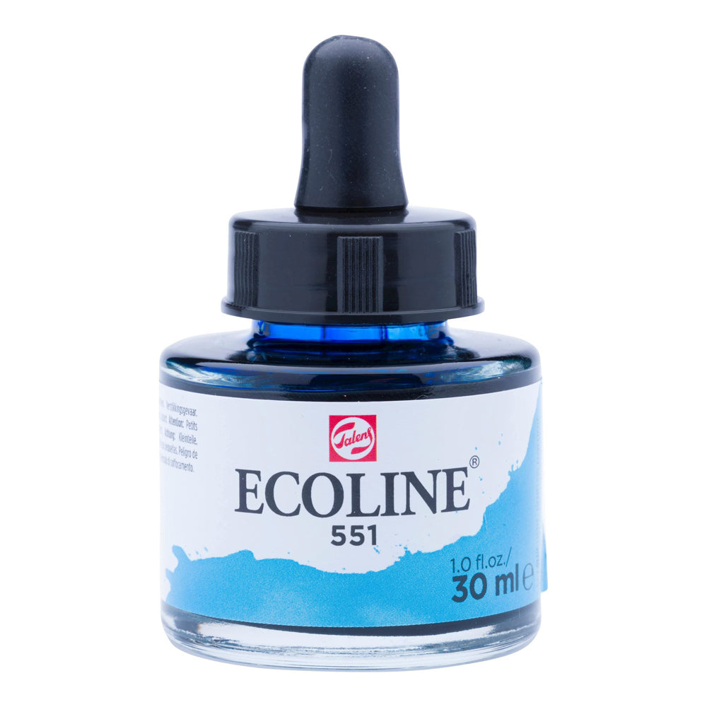 Aquarela Líquida Ecoline Talens 30ml 551 Sky Blue Light 