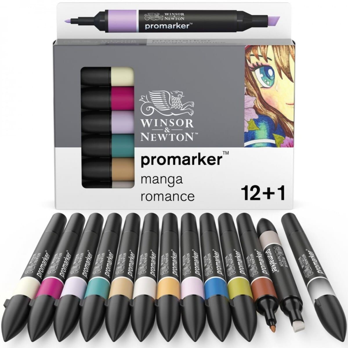 Marcador ProMarker 12 Tons Mangá Romance Winsor & Newton