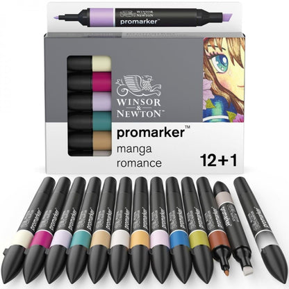 Marcador ProMarker 12 Tons Mangá Romance Winsor & Newton