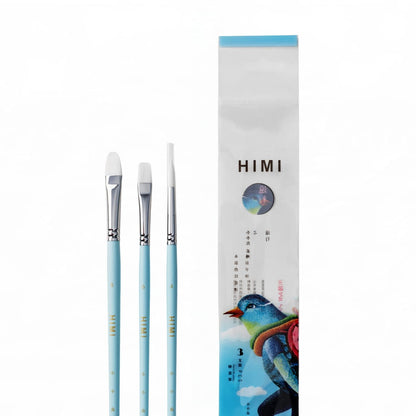Kit De Pincéis Azul Himi Para Guache 3 Unidades