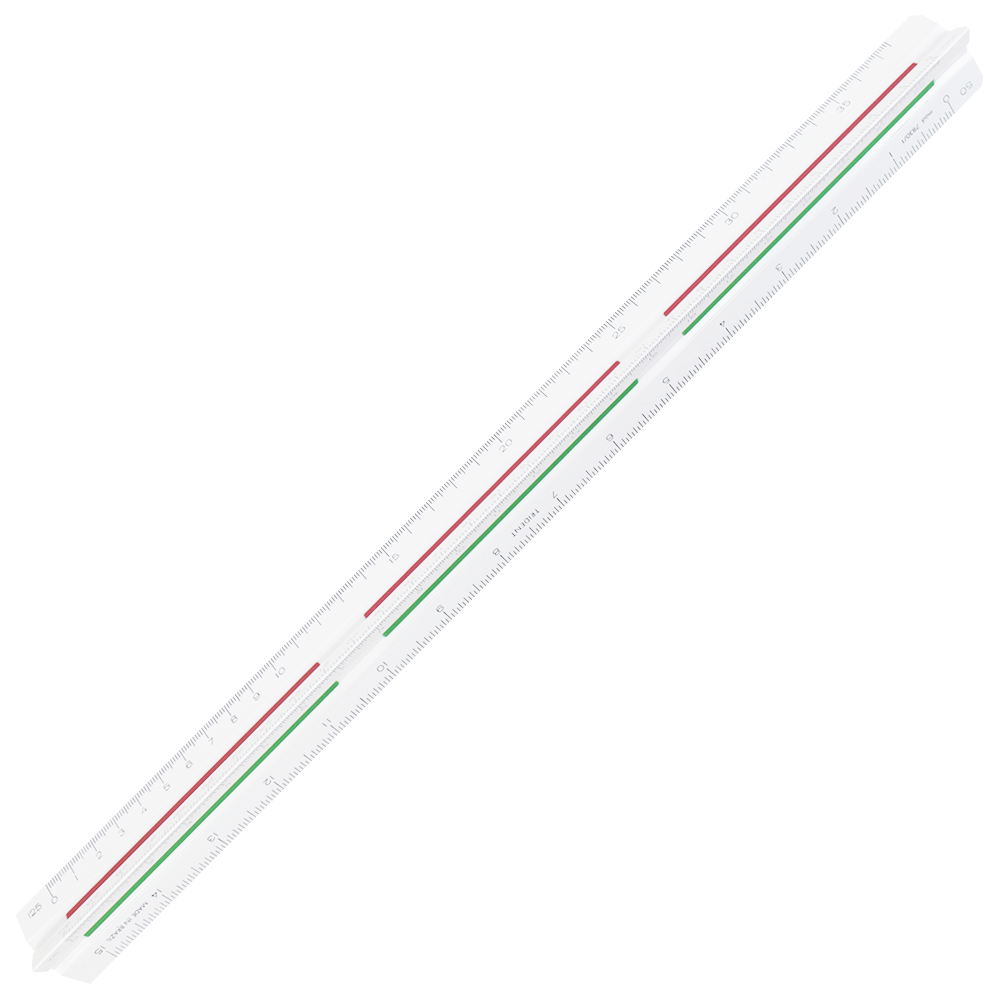 Escalímetro Triangular Trident 30cm - 01