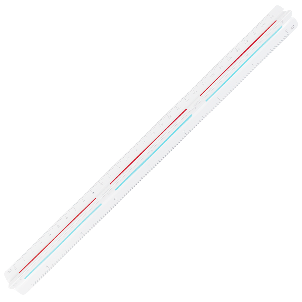Escalímetro Triangular Trident 30cm - 03