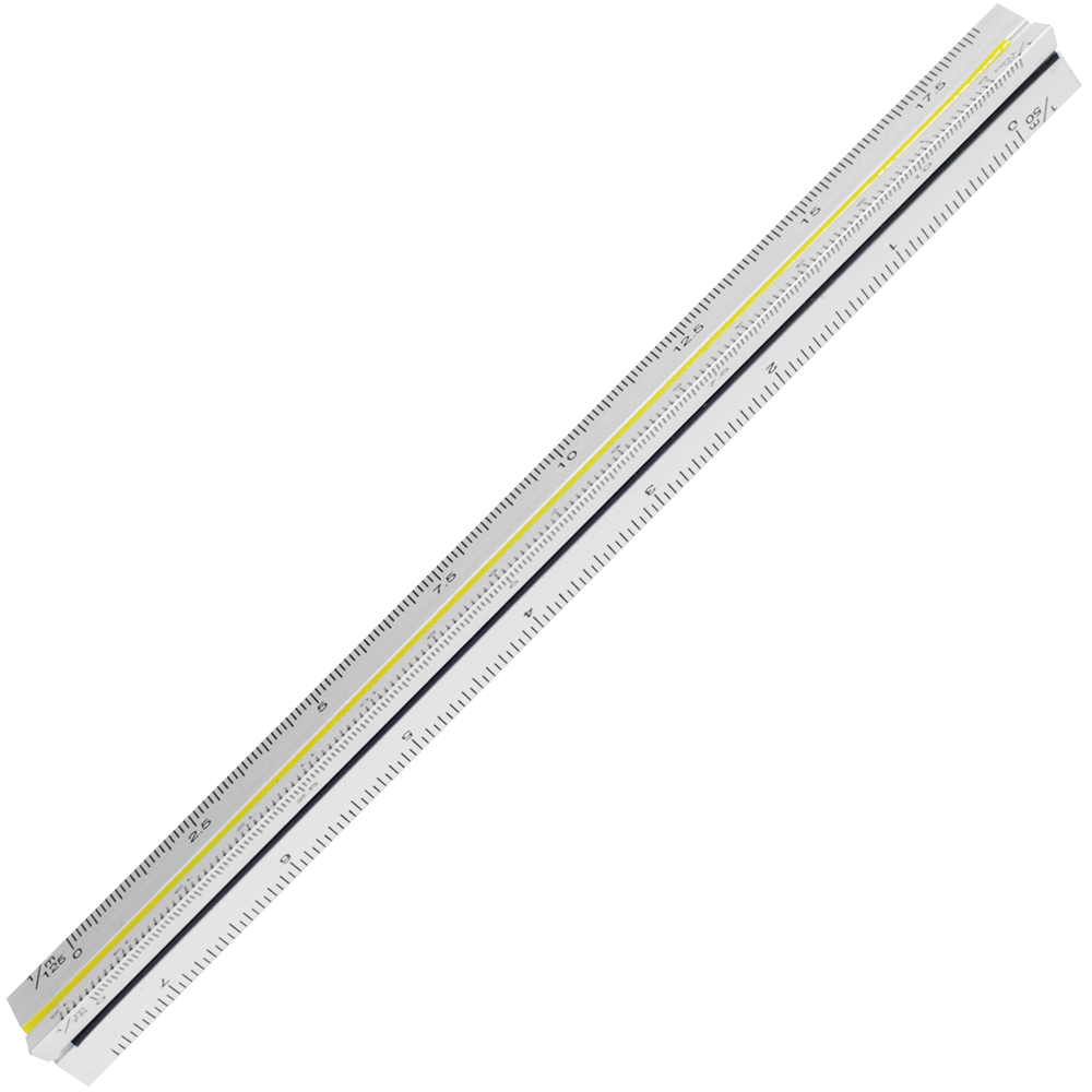 Escalímetro Triangular Metálico Tris 15cm
