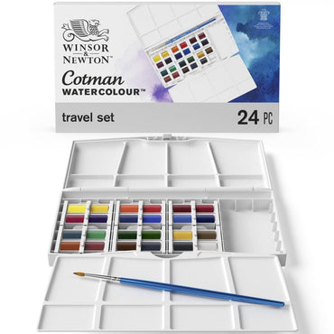 Estojo Tinta Aquarela Winsor & Newton Cotman Paiting Plus 25 Peças