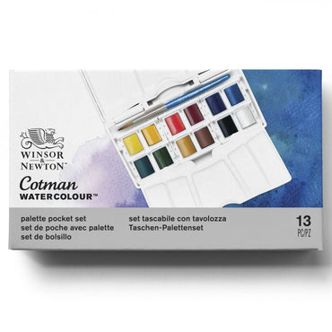 Estojo Tinta Aquarela em Pastilha Winsor & Newton Cotman Pocket PlusEstojo Tinta Aquarela em Pastilha Winsor & Newton Cotman Pocket Plus