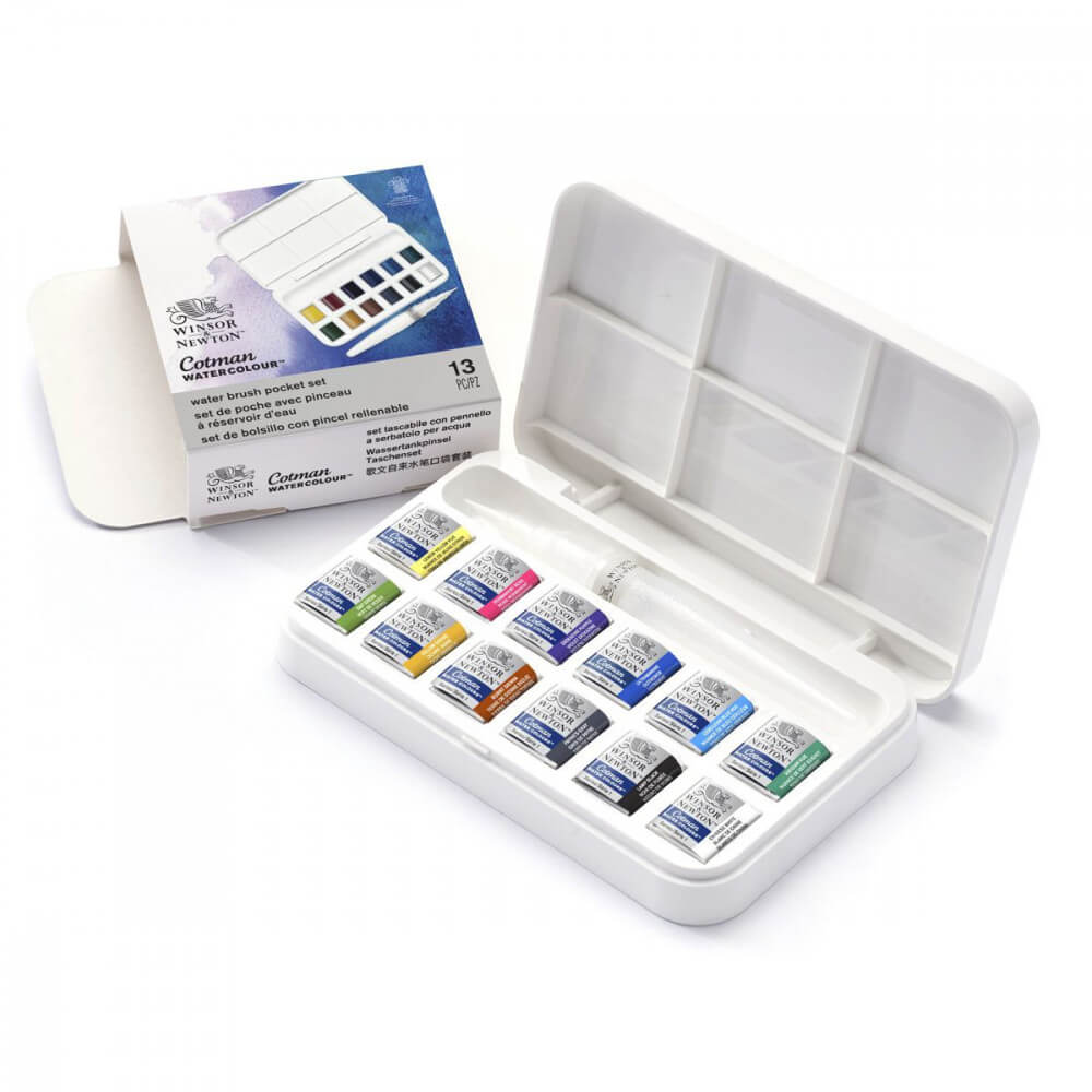 Estojo Tinta Aquarela em Pastilha Winsor & Newton Cotman