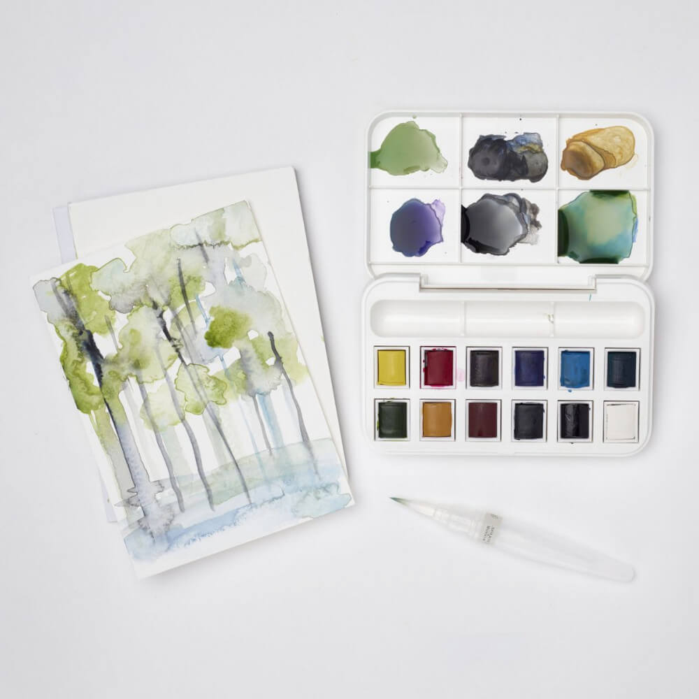 Estojo Tinta Aquarela em Pastilha Winsor & Newton Cotman