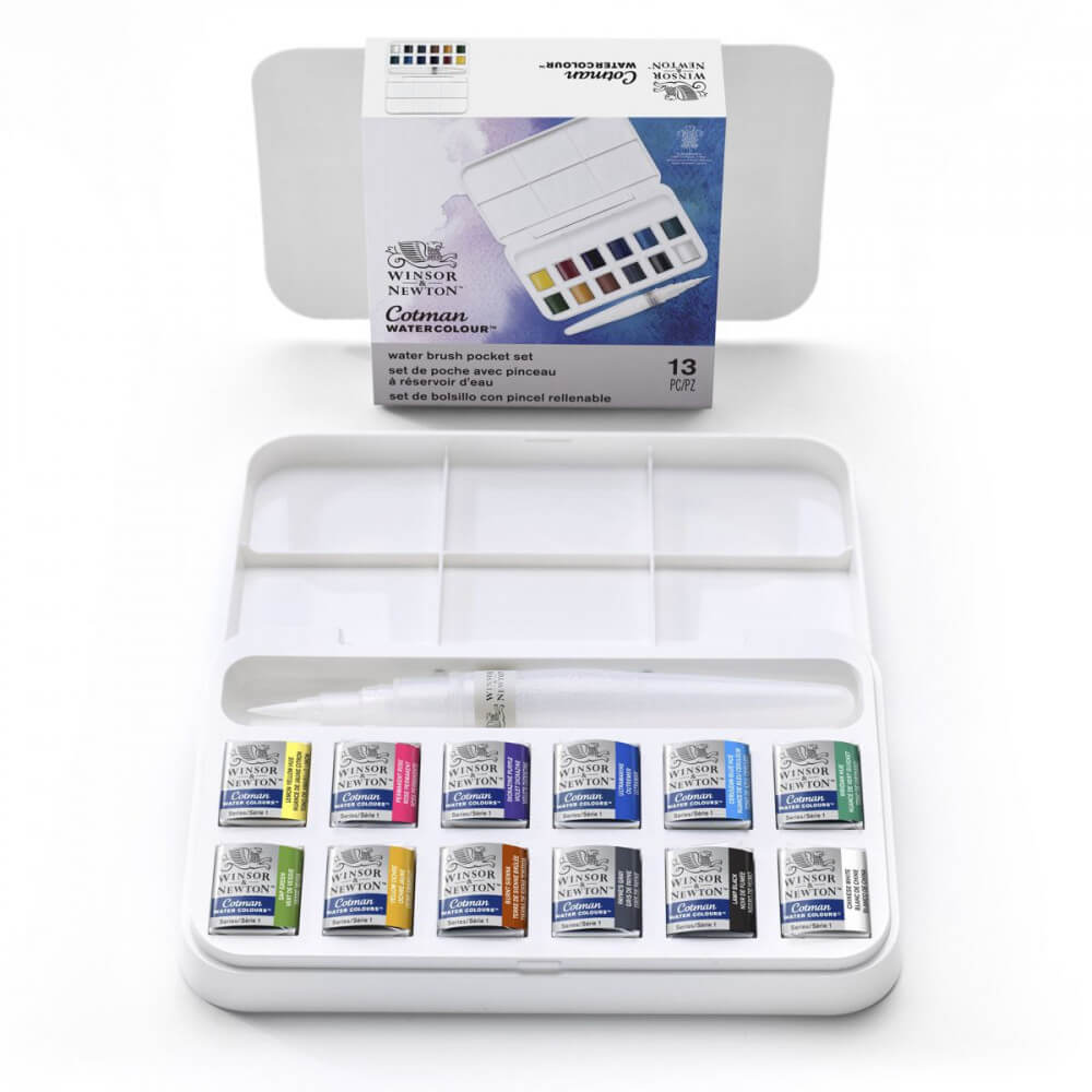 Estojo Tinta Aquarela em Pastilha Winsor & Newton Cotman