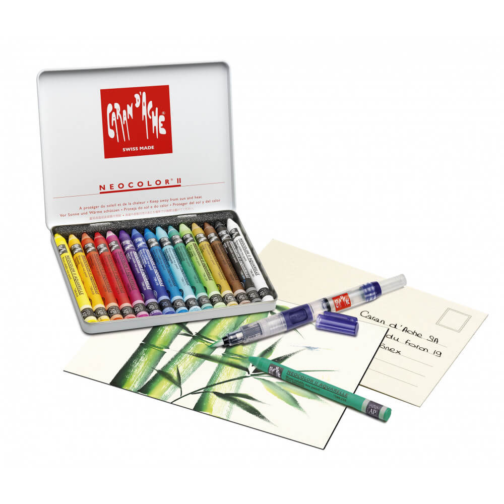 Giz Aquarelável Neocolor II 15 Cores - Creative Box