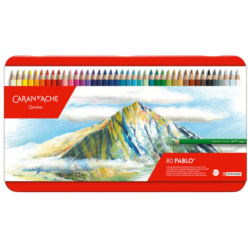 Lápis  de Cor Caran d'Ache Pablo 80 Cores