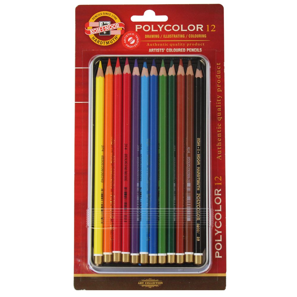 Lápis de Cor Polycolor 12 cores