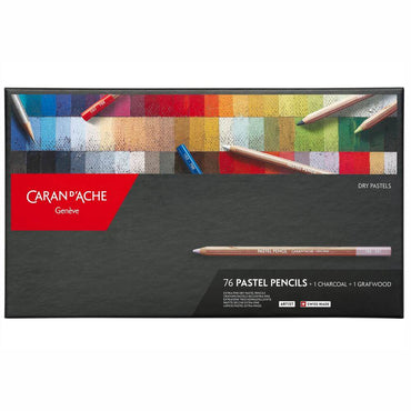 Lápis Pastel Seco Caran D'Ache 76 Cores