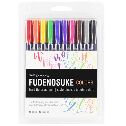 Caneta Fudenosuke Tombow 10 Cores