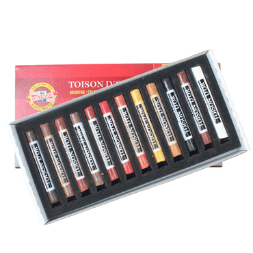 Pastel Seco Koh-I-Noor 12 Cores Tons de Marrom