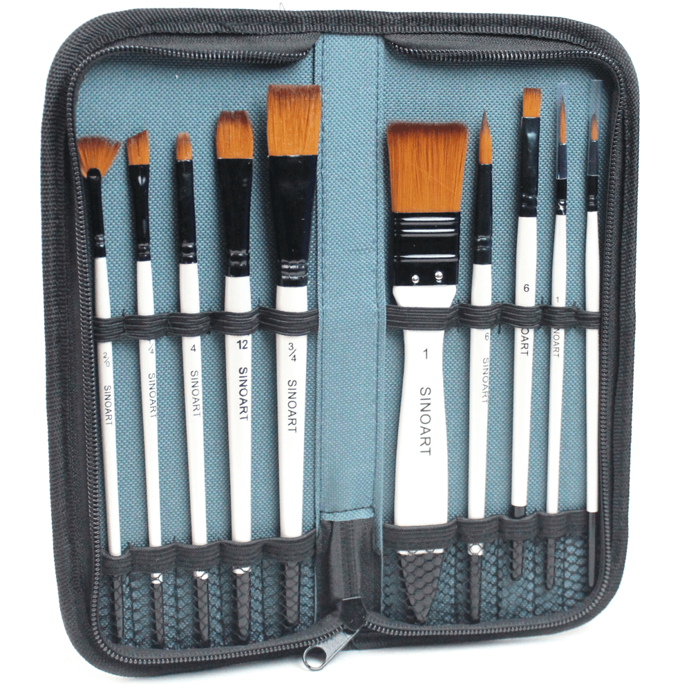 Kit de Pincéis Hobby & Art Sinoart 10 Peças