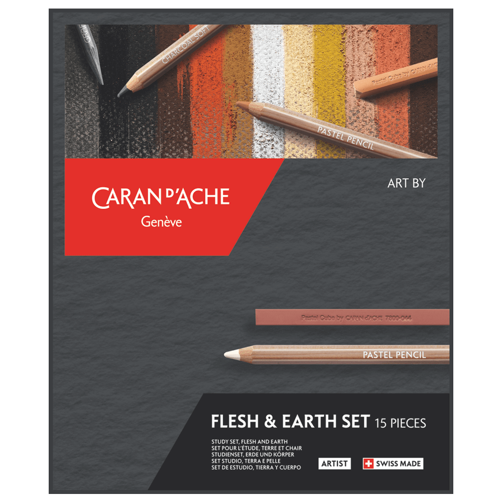 Estojo Flesh & Earth Caran d’Ache com 15 Peças