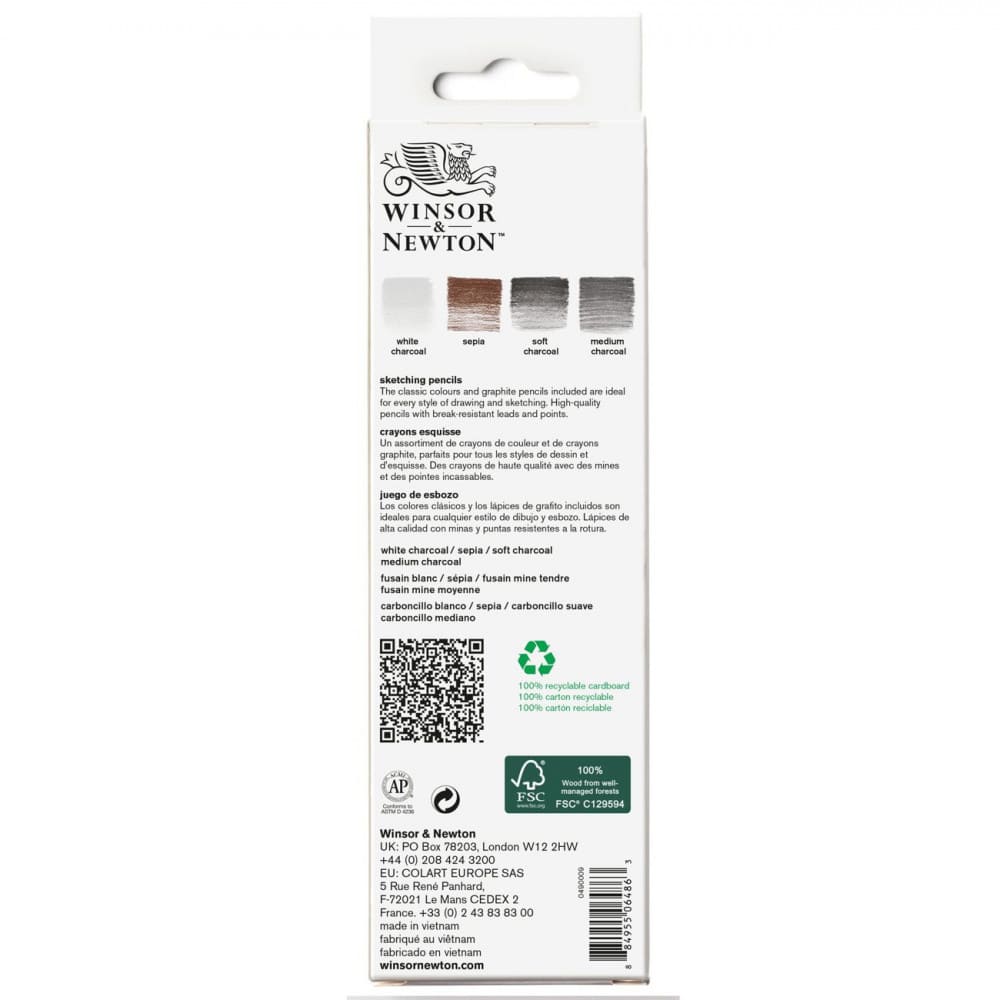 Estojo Sketching Crayon Winsor & Newton 5 Peças