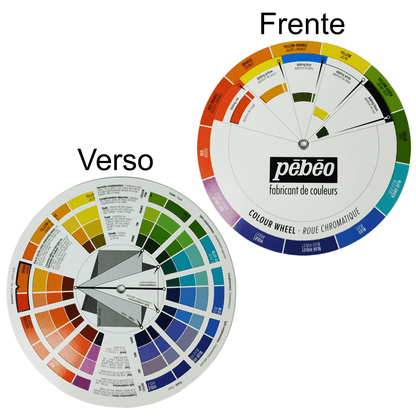 Estojo Tinta Acrílica Pébéo 100ml 05 Cores + Disco de Cores