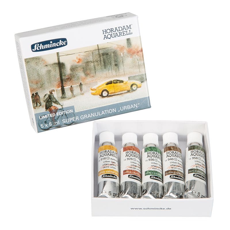 Conjunto Aquarela Profissional Schmincke Horadam Super Granulation 5ml Urban