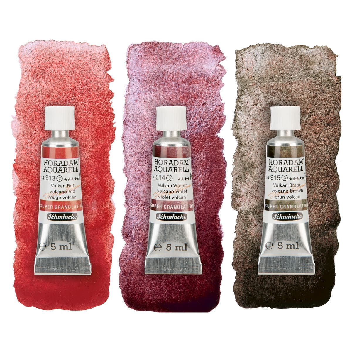Conjunto Aquarela Profissional Schmincke Horadam Super Granulation 5ml Volcano