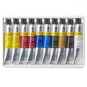 Estojo Tinta Acrílica Winsor & Newton Galeria 20ml 10 Unidades