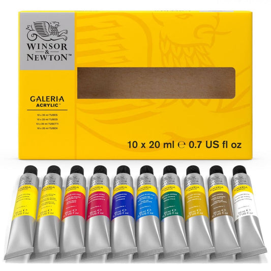 Estojo Tinta Acrílica Winsor & Newton Galeria 20ml 10 Unidades