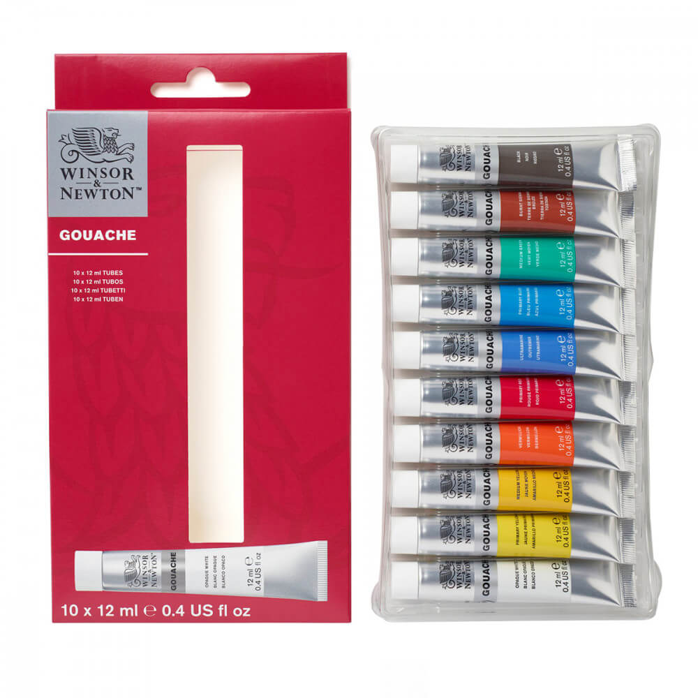 Tinta Guache Winsor & Newton 12ml 10 Cores