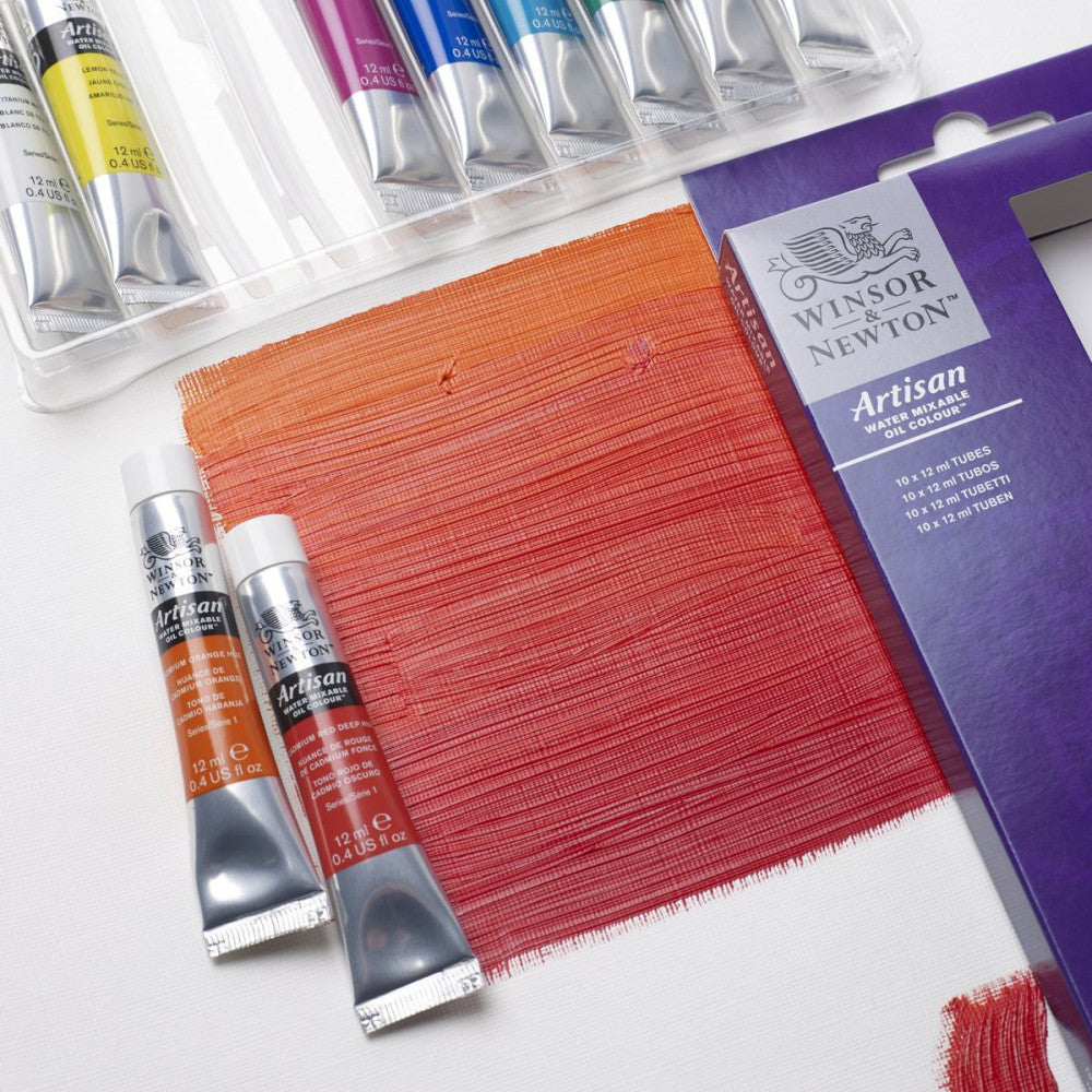 Estojo Tinta Óleo Solúvel em Água Winsor & Newton Artisan 12ml 10 Cores