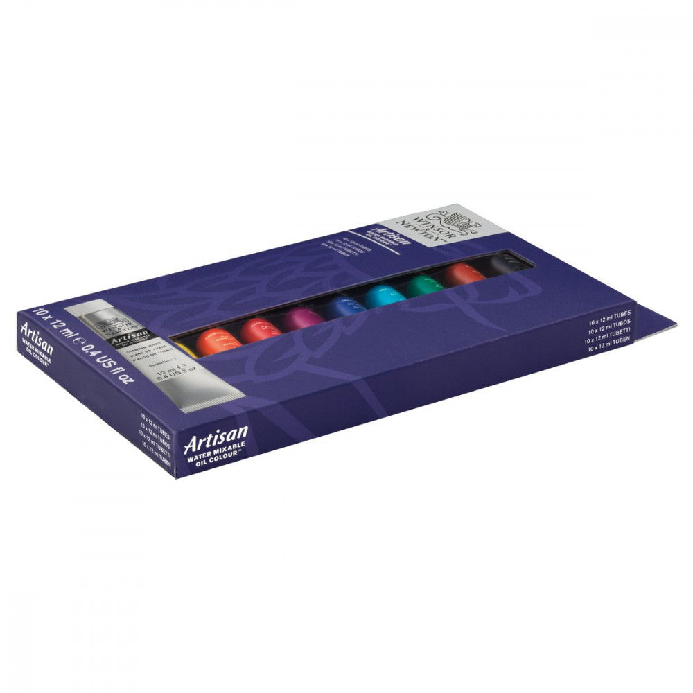 Estojo Tinta Óleo Solúvel em Água Winsor & Newton Artisan 12ml 10 Cores