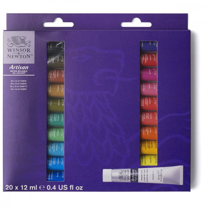 Estojo Tinta Óleo Solúvel em Água Winsor & Newton Artisan 12ml 20 Cores