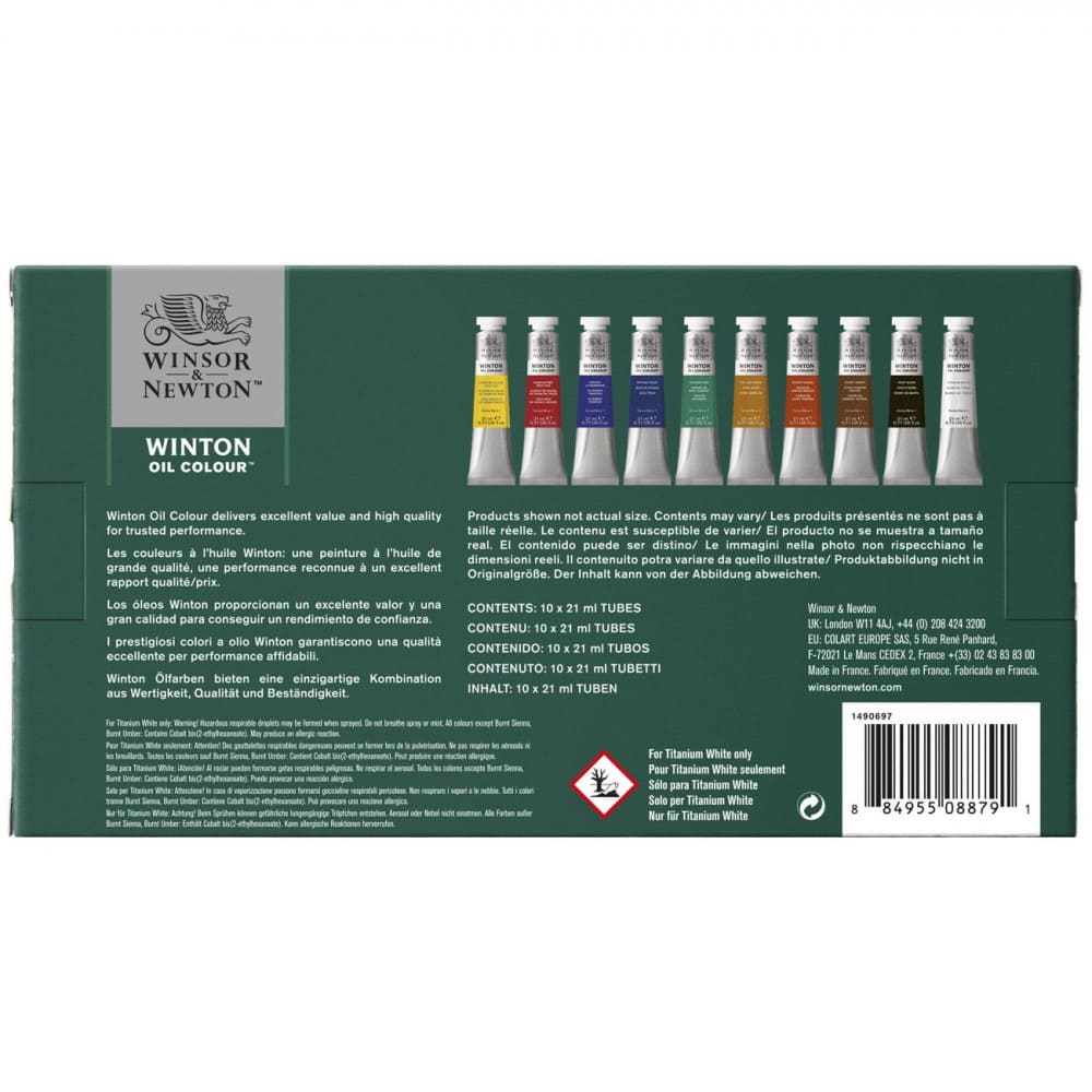 Estojo Tinta Óleo Winton 21ml 10 Cores