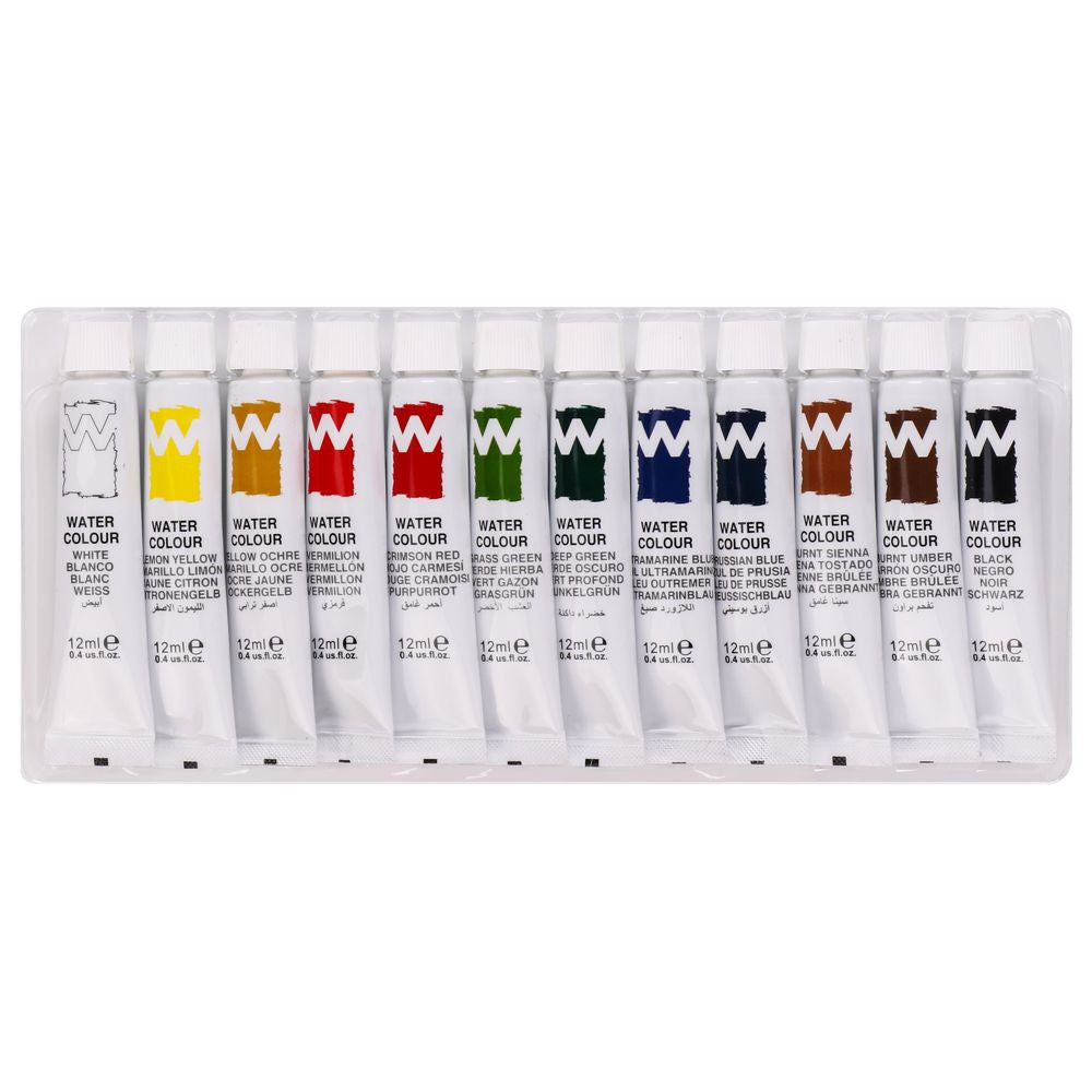 Tinta Aquarela Sinoart Bisnaga 12 Cores