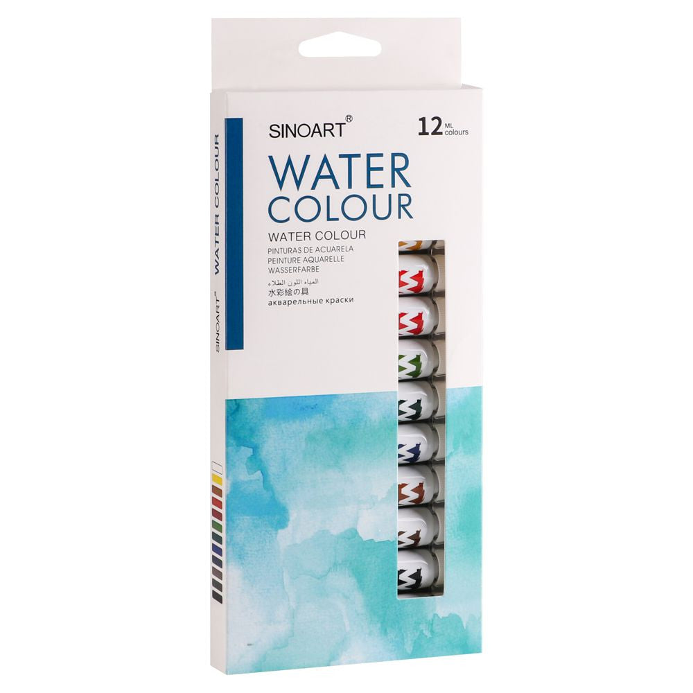 Tinta Aquarela Sinoart Bisnaga 12 Cores